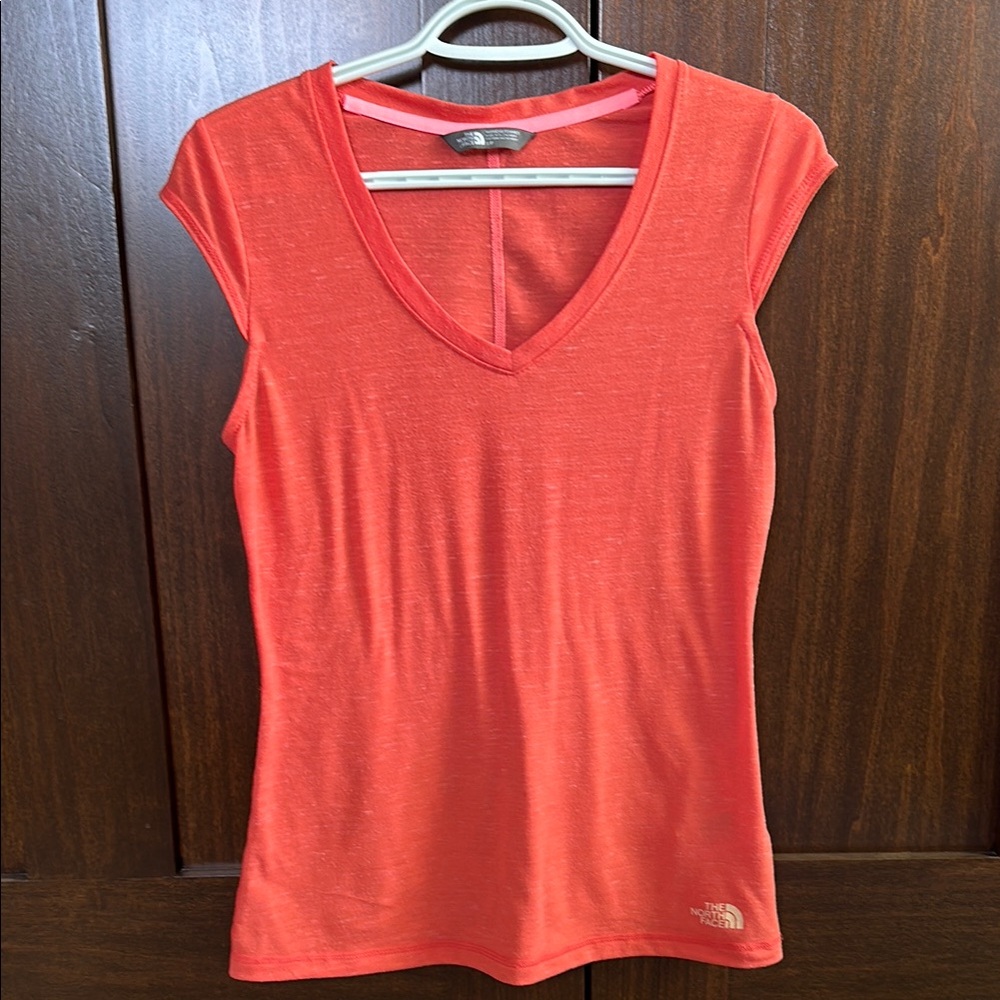 The North Face Women's Bright Coral V-Neck Tank Top